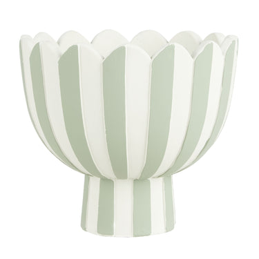 Emporium Lila Stripe Planter Light Green